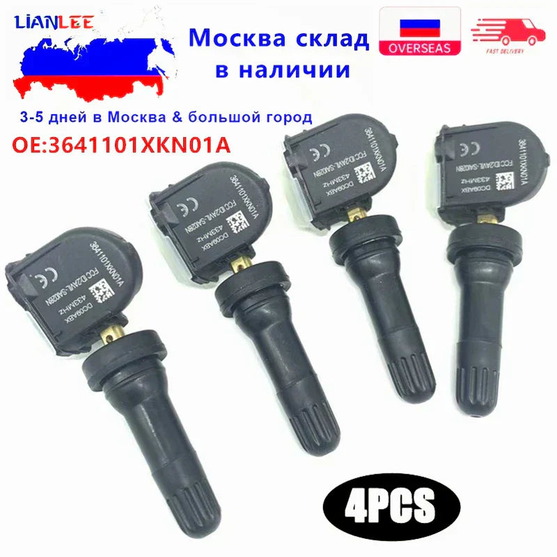(Pack of 4) Car Tire Pressure Sensor TPMS 3641101XKN01A For Haval