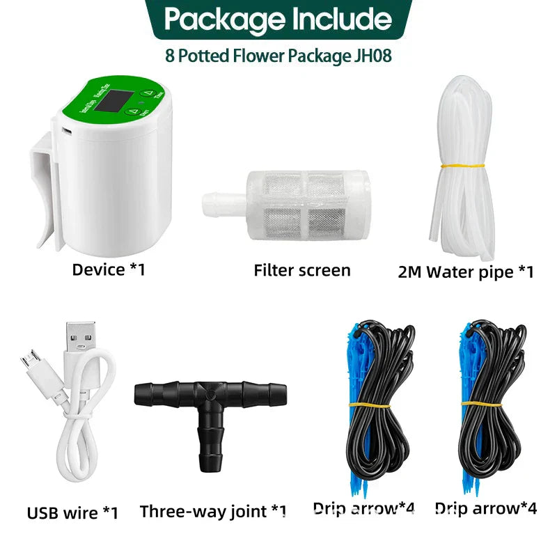 Eshico Smart Intelligent Watering Machine Digital Irrigation System Garden Tools Water Timer Adjustable Sprinklers Rechargeable