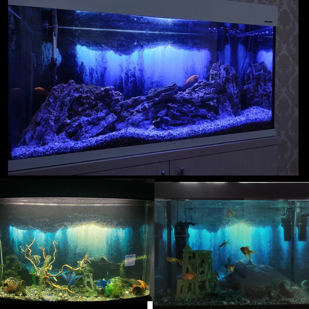 Aquarium Background Sticker, Underwater Cave Stone HD Printing Wallpaper Fish Tank Backdrop Decorations PVC Landscape Poster