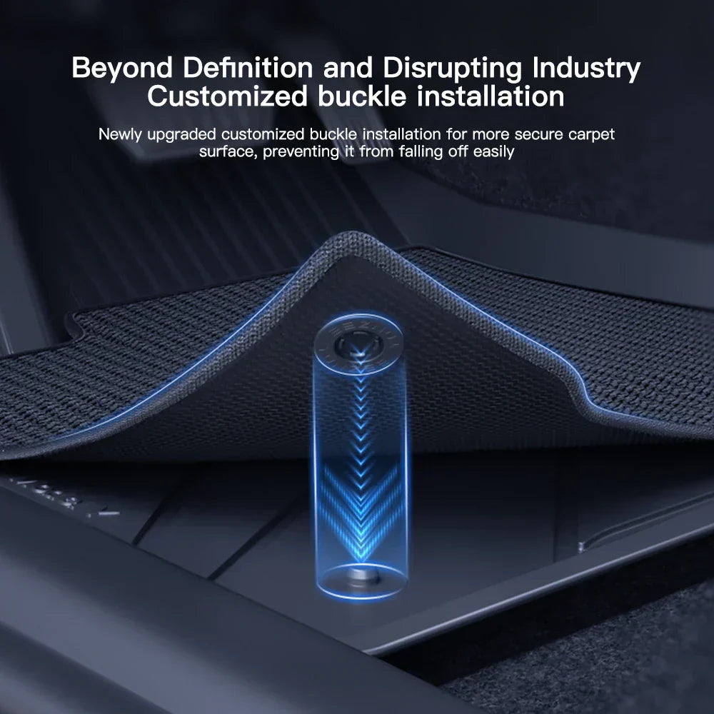 YZ For Tesla Floor Mats Model 3 Y 2021-2023 Car Four Seasons Waterproof Non-slip Floor Mat NEW TPE Special Car Accessories