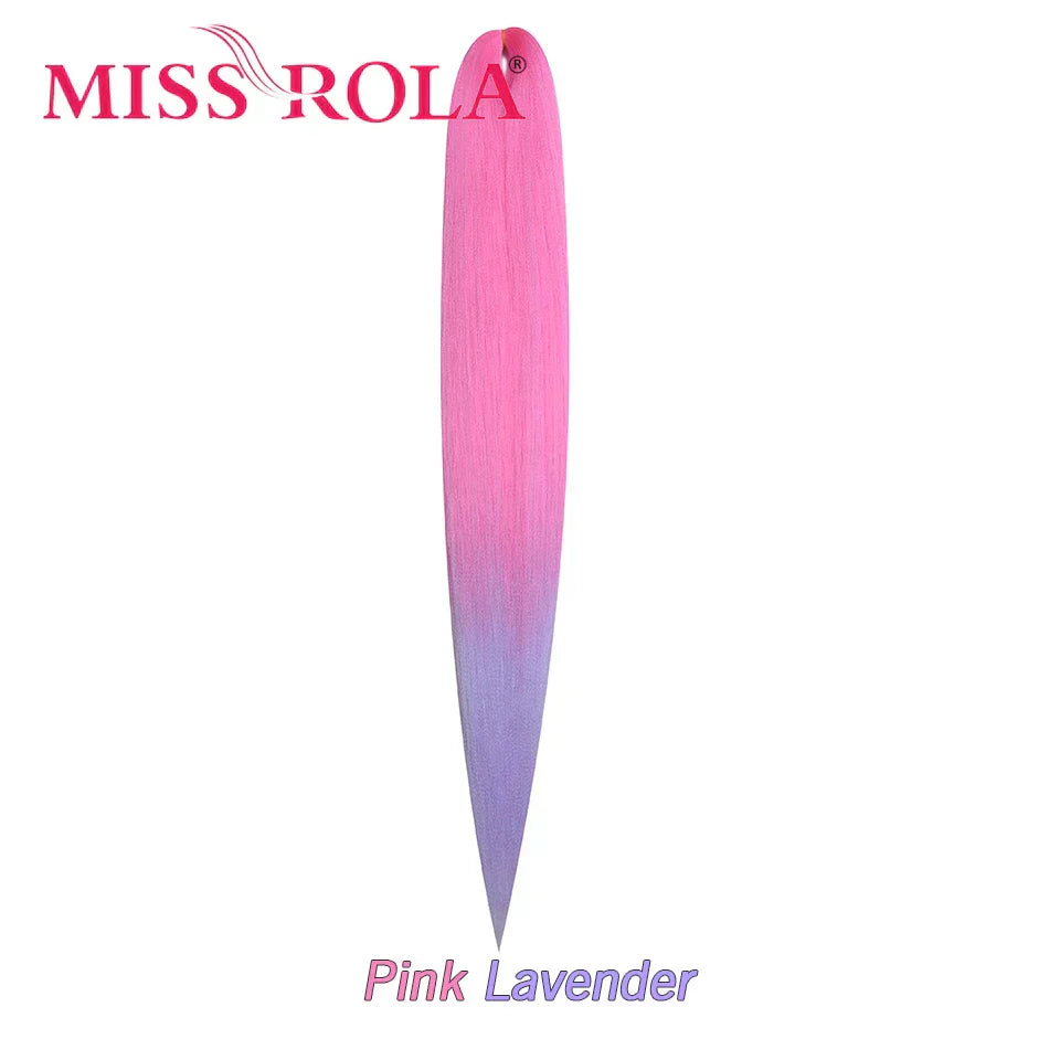 Miss Rola Synthetic 28Inch 100G 2023 New Hair Extension Yaki Straight Jumbo Braiding Hair Pre-Stretched Braid Kanekalon Hair