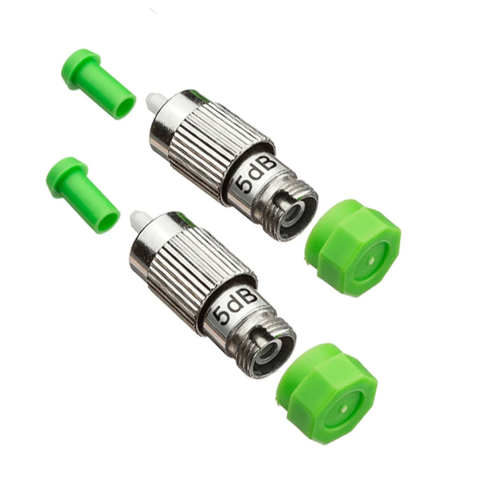 (Pack of 2) FC APC Fiber Attenuator, Optical Female to Male Adapter, Fiber Equipment Coupler, 3dB, 5dB, 7dB, 10dB, 0-30dB, FTTH,