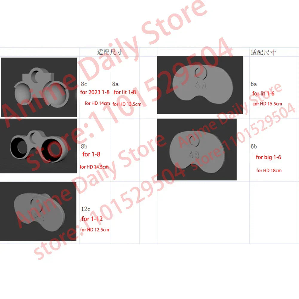 (Pack of 5) Eye Card For OB11 BJD Doll Head Doll Accessories Specific Tool Eye Card Toy Gifts