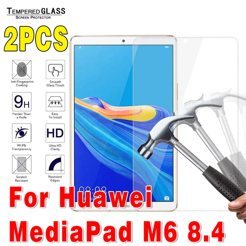 (Pack of 2) Tempered Glass Tablet Screen Protector for Huawei MediaPad 10.4 Pro 10.8 T3 T5 T8 T10 T10S M5 M6