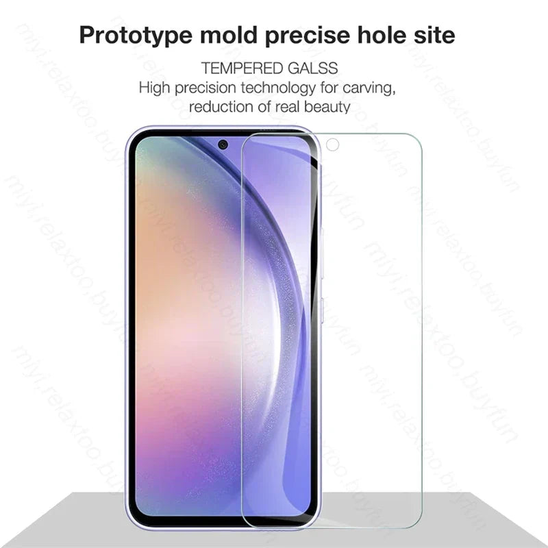 (Pack of 5) tempered glass screen protector film for samsung galaxy a14 a24 a34 a54 5g protective glass samung a04 a04s a04e a 54 34 14