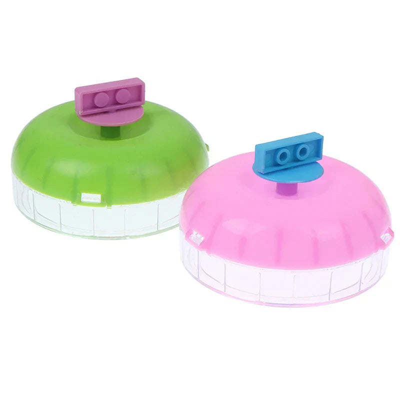 (Pack of 1) 11cm Hamster Wheel Small Animal Running Disc Toys Cute Plastic Jogging Exercise Wheel Pet Cage Accessories