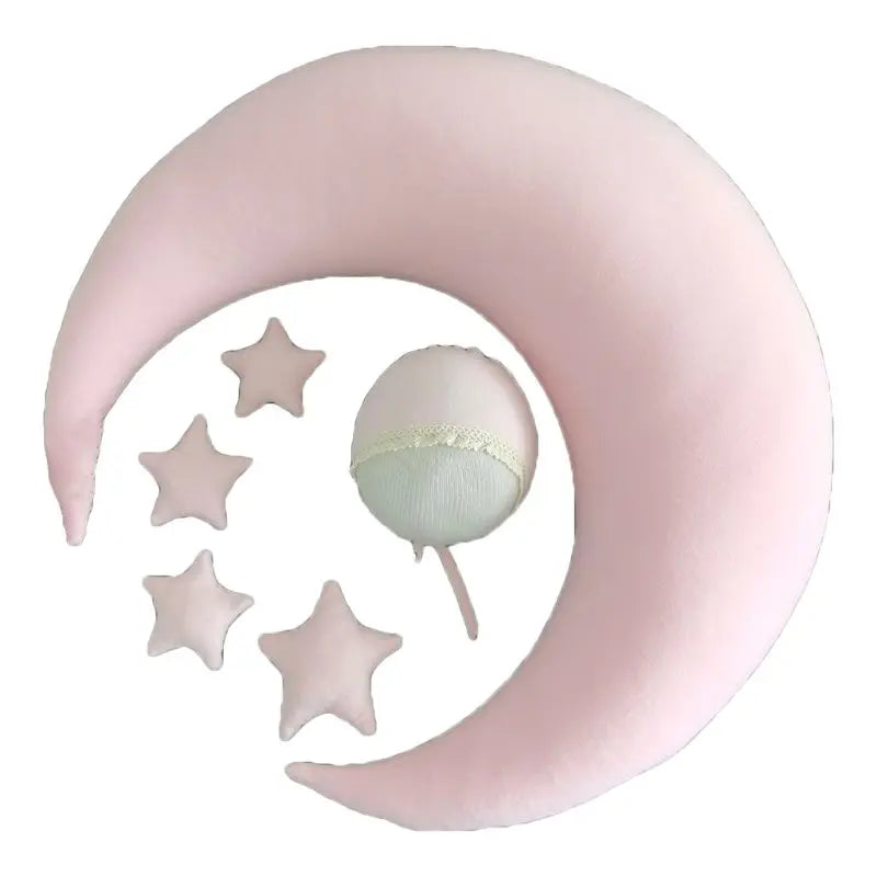 (Pack of 6) ❤️Newborn Photography Props Accessories Posing Crescent Pillow+Stars+Hat /Set Studio Baby Photo Decoration Moon Fotografia