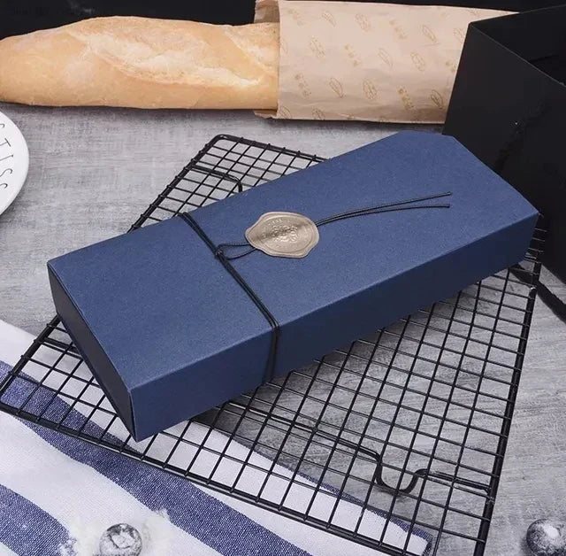 (Pack of 10) Blue Chocolate Box Packaging With Insert Dessert Paper Chocolate Spacer Valentine's Day Wedding Baby Shower Candy Gift Box