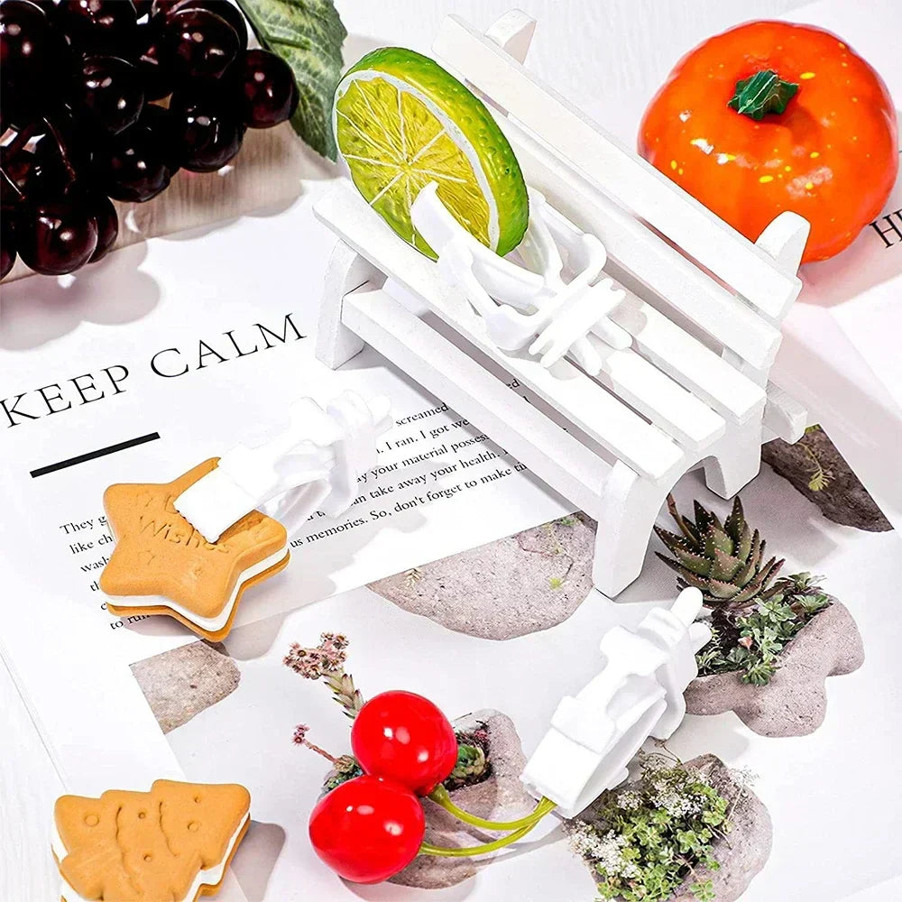 (Pack of 12) Birds Food Holder Pet Parrot Feeding Fruit Vegtable Clip Cuttlefish Bone Feeder Device Pin Clamp Bird Cage Accessories