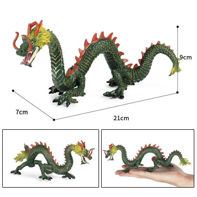 Simulation dragon figurines model Savage Flying Magic Dragon Dinosaur Cerberus Flaming Eagle Action Figure Kids Collection Toys