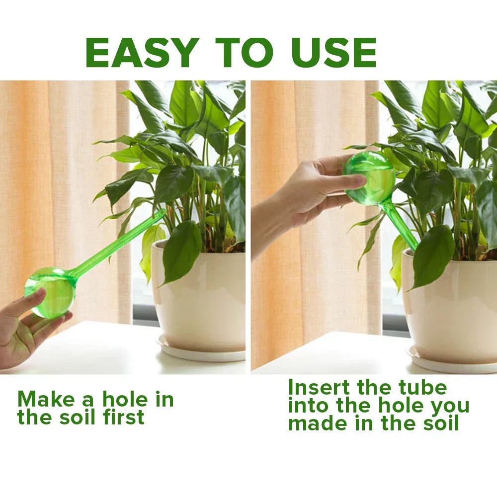 (Pack of 10) 3/6/ Automatic Plant Watering Bulbs Self Watering Globe Balls Water Device Drip Irrigation System for Garden Flower Plants