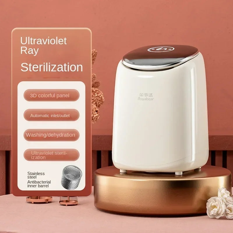 Fully automatic washing machine mini washing and drying all-in-one underwear washing machine small sock drying artifact 220V