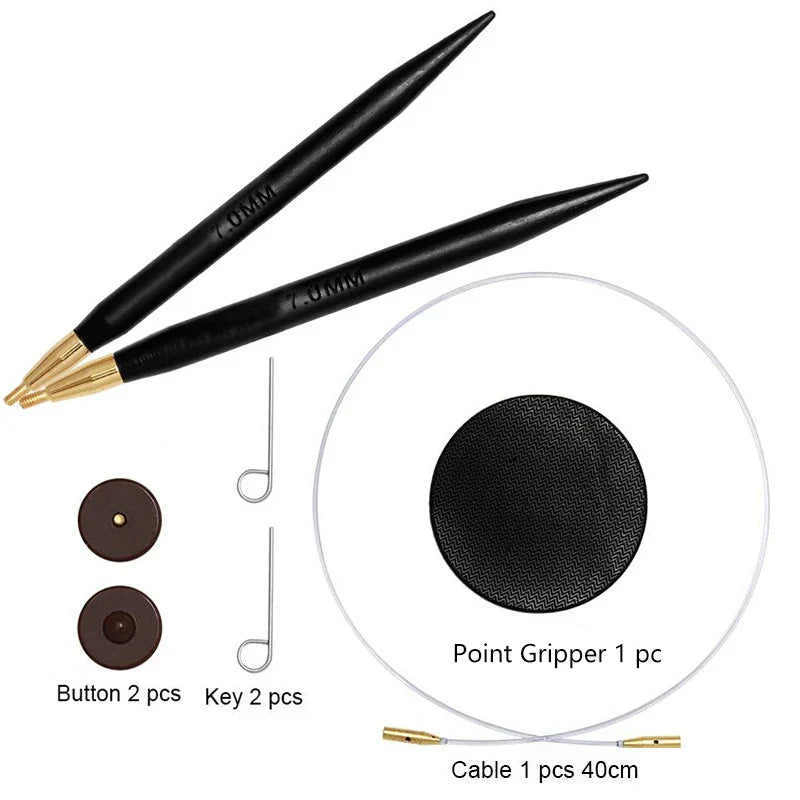 (Pack of 1) LMDZ High Quality Cable or Sandalwood Circular Knitting Needles Sweater Weaving Tools Wool Cotton Yarn DIY Knit Accessories