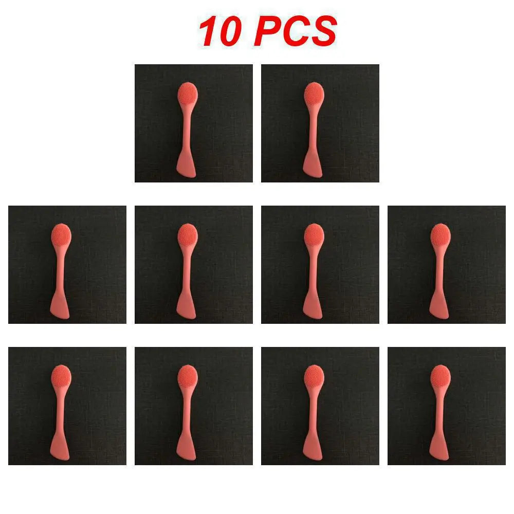 (Pack of 10) 1~ Soft Silicone Washing Brush Remover Face Exfoliating Pore Cleaner Brush Soft Nose Brush Pore Cleaner Skin Care Massager