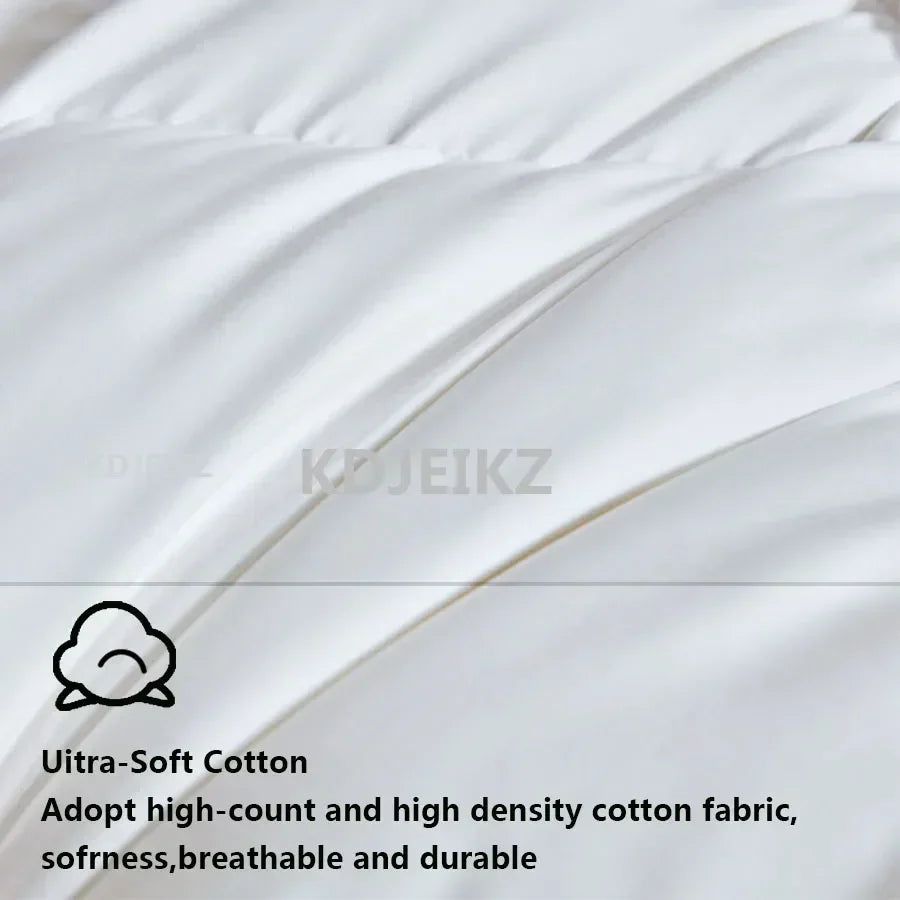 KDJEIKZ Winter Cotton Goose Down Quilt Five-Star Hotel Duvet Super Soft Fluffy Queen King Full Size Four Seasons Duvets Blanket