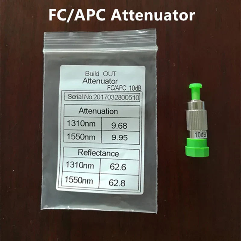 (Pack of 2) FC APC Fiber Attenuator, Optical Female to Male Adapter, Fiber Equipment Coupler, 3dB, 5dB, 7dB, 10dB, 0-30dB, FTTH,