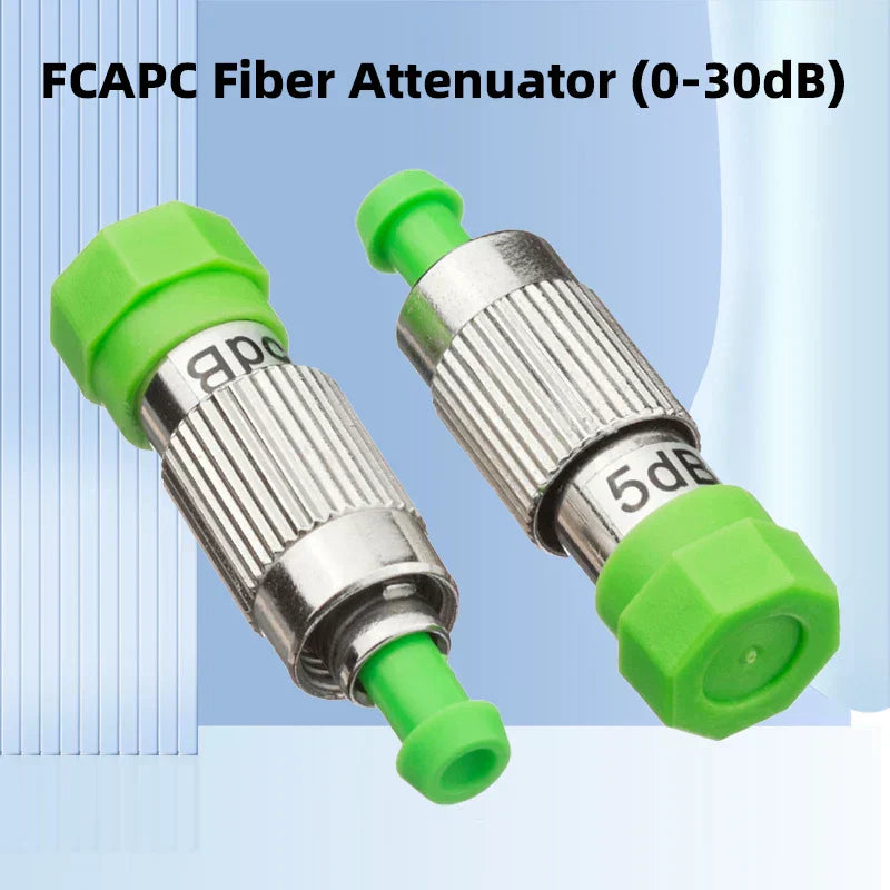 (Pack of 2) FC APC Fiber Attenuator, Optical Female to Male Adapter, Fiber Equipment Coupler, 3dB, 5dB, 7dB, 10dB, 0-30dB, FTTH,