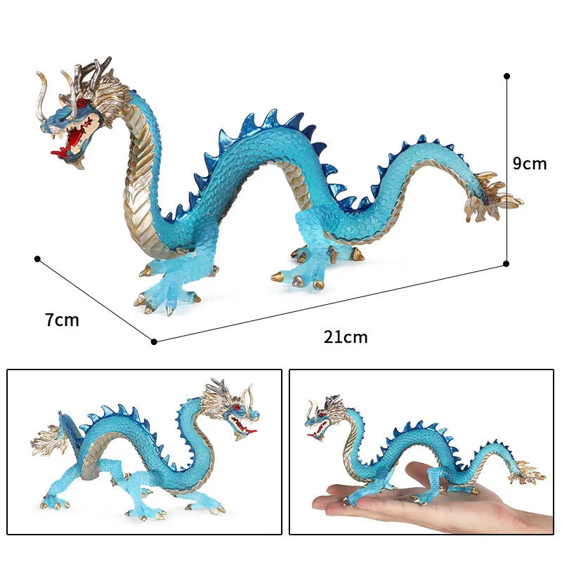 Simulation dragon figurines model Savage Flying Magic Dragon Dinosaur Cerberus Flaming Eagle Action Figure Kids Collection Toys