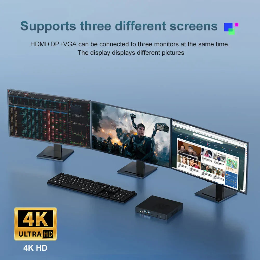 TexHoo Mini PC Computer Intel Core i7 i5 i3 Processador ITX Windows 10 Pro Thin Client Industry COM Bluetooth WIFI Brand New