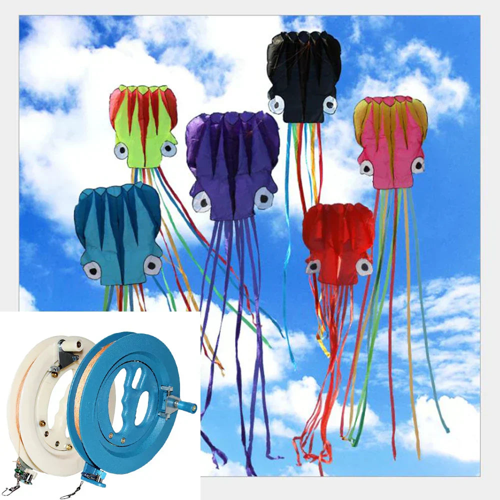 (Pack of 5) 1~ 16cm Kite Reel ABS Plastic Blue Kite Reel Grip Machine Kites & Accessories Pizies Single Unisex Diamond Winder Flying