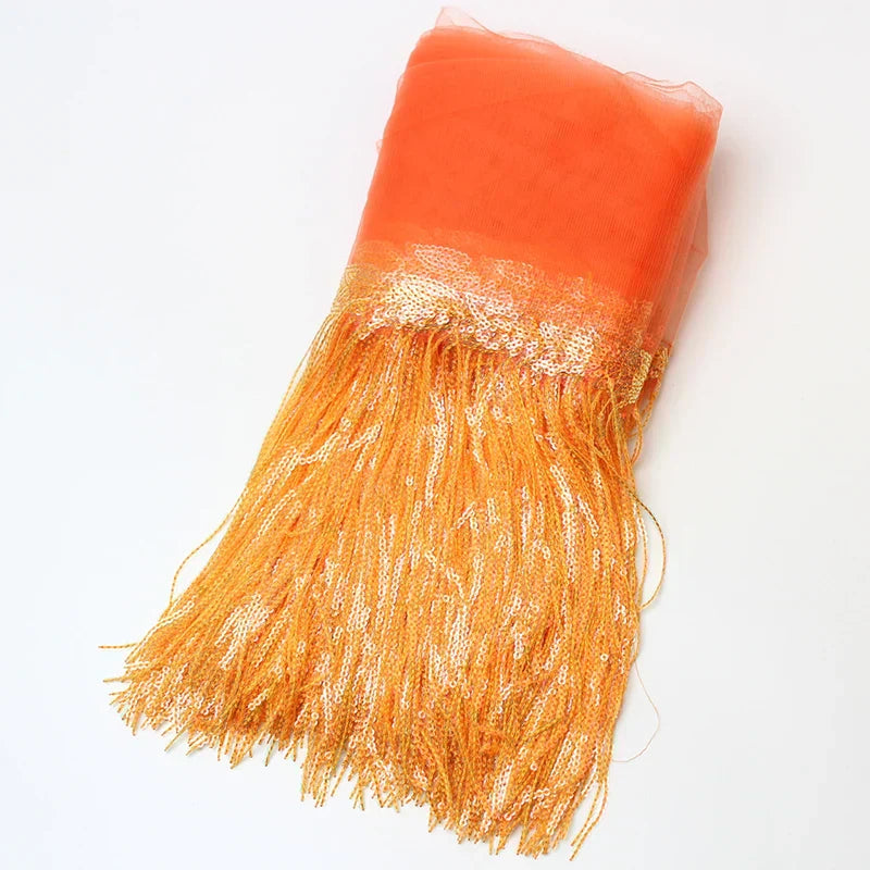 2Yards 30cm DIY Wedding Party Dress Fabric Trims Fringe Tassel Sequins Paillette Lace Ribbon Handmade Sewing Clothes Accessories