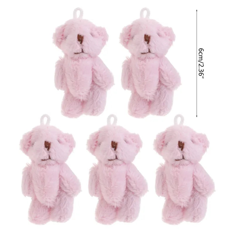 (Pack of 15) /10/ Kawaii Small Bears Plush Soft Toys Pearl Velvet Dolls Gifts Mini Teddy Bear for Key Ring Girl Gift Women Favorite