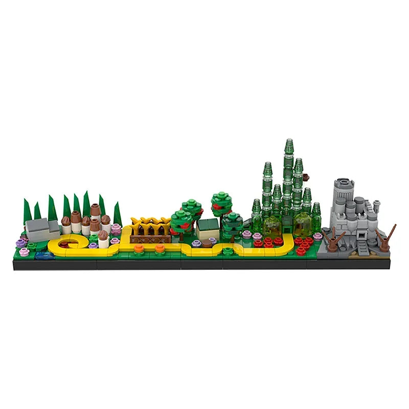 BuildMOC City Skyline Saint Petersburg Rome Washington Rotterdam Architecture Street View House Building Blocks Kids Toys Gift