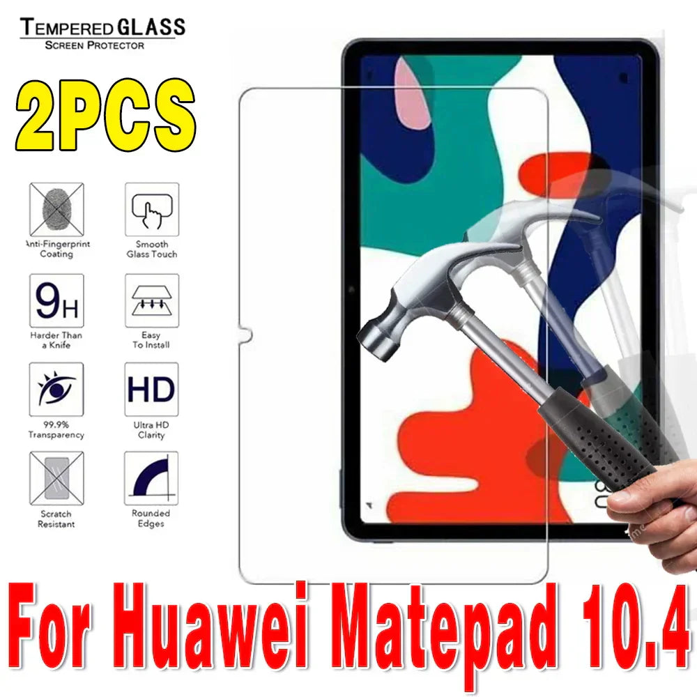 (Pack of 2) Tempered Glass Tablet Screen Protector for Huawei MediaPad 10.4 Pro 10.8 T3 T5 T8 T10 T10S M5 M6