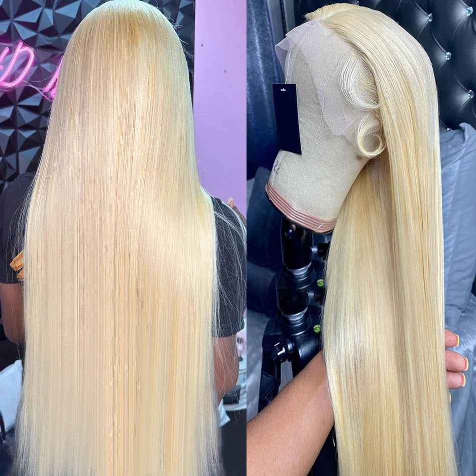 Wigirl 30 40 inch 613 Honey Blonde Straight 13x4 13X6 hd Lace Front Human Hair Wigs Wear to Go 5x5 Lace Closure Wig Brazilian