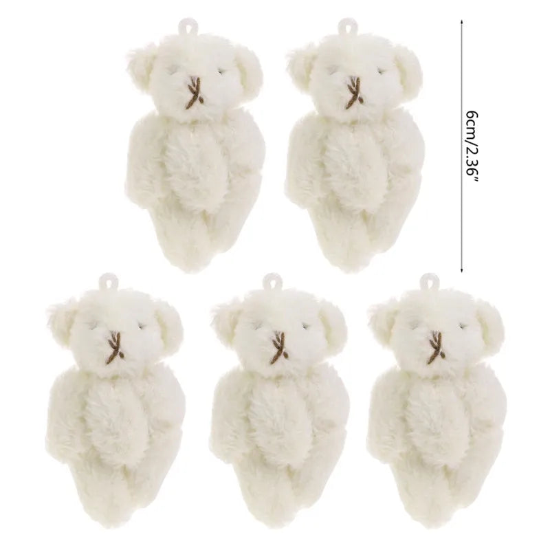 (Pack of 15) /10/ Kawaii Small Bears Plush Soft Toys Pearl Velvet Dolls Gifts Mini Teddy Bear for Key Ring Girl Gift Women Favorite