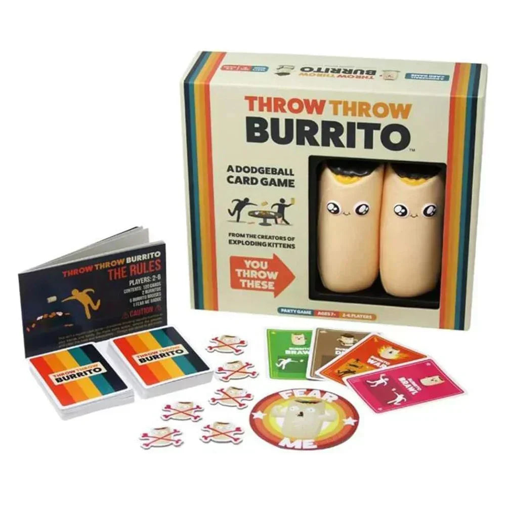 Throw Throw Burrito by Exploding Kittens A Dodgeball Card Game Family-Friendly Party Games for Adults, Teens & Kids 2-6 Players
