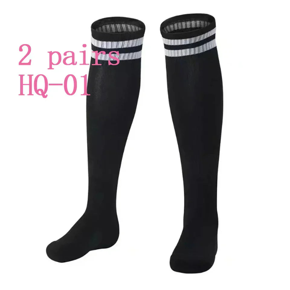 2 Pair Men Children Socks Autumn Winter Solid Color Long Black Student Stockings