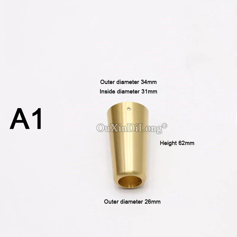 (Pack of 4) Pure Brass Covers Chair Cups Cabinet Covers Sofa Brass Tip Cap Furniture Tube Leg Protector Metal Legs Base GF48