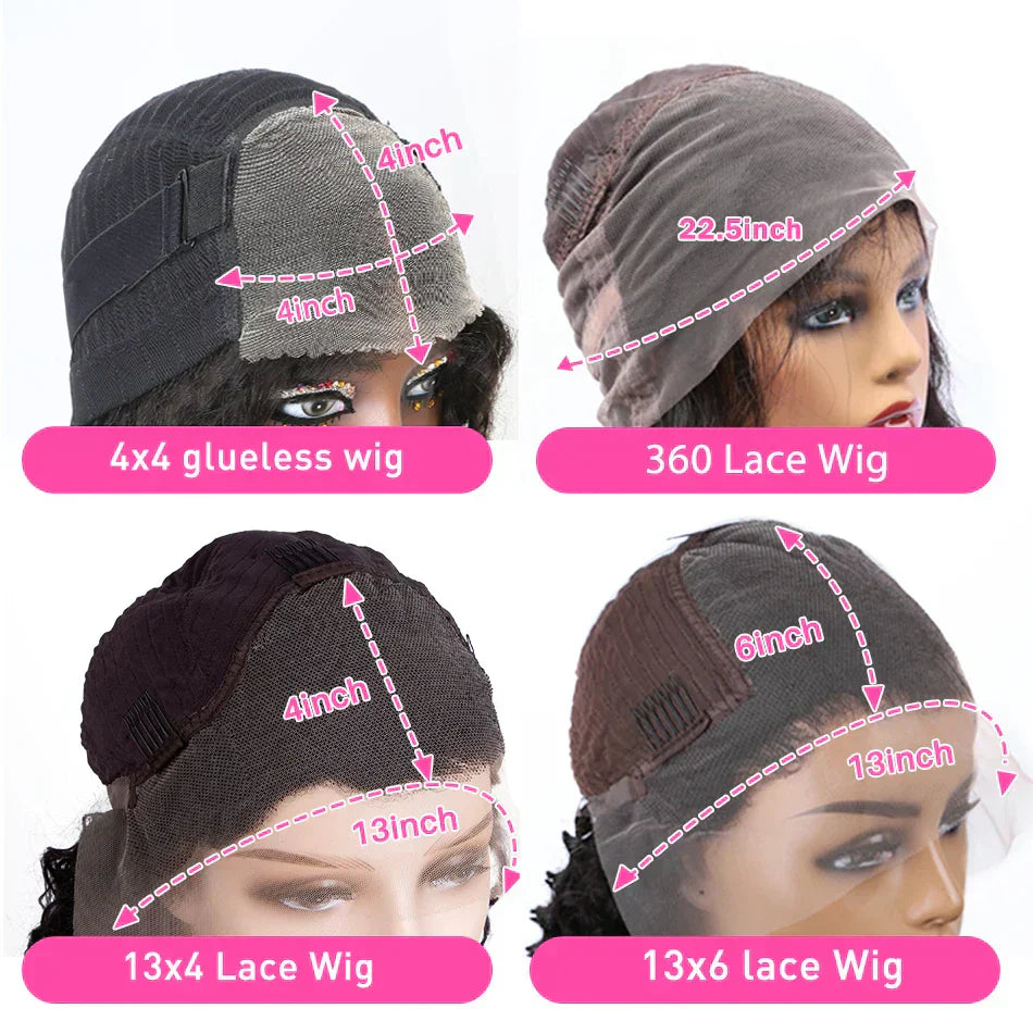 360 Body Wave Lace Front Human Hair Wig 13x6 Hd Lace Frontal Wig 40 inch Transparent 4x4 Glueless Preplucked Brazilian Hair Wigs