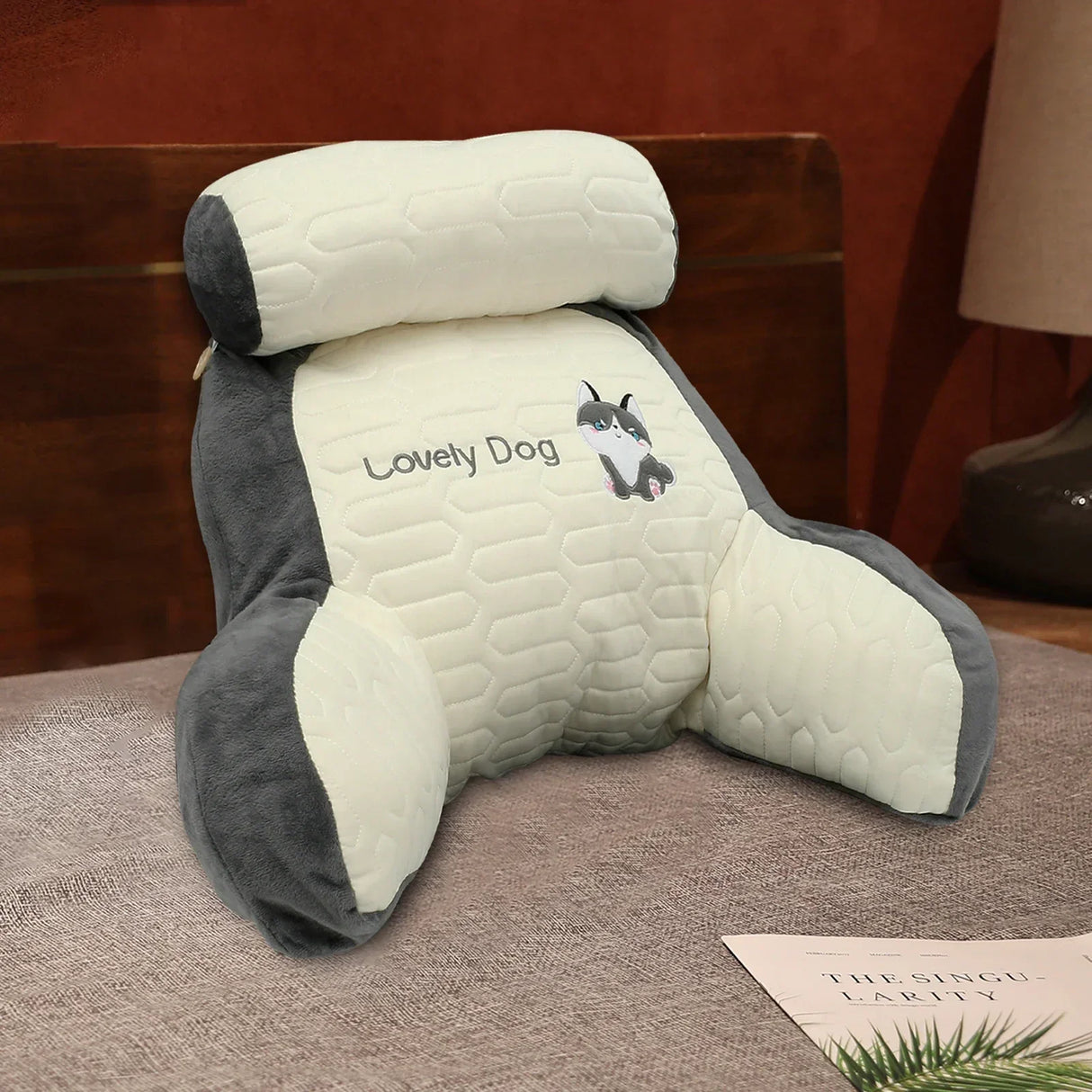 All Season Reading Pillow Comfortable Soft Detachable Lumbar Support Cushions Office Sofa for Chair Bed Backrest with Headrest