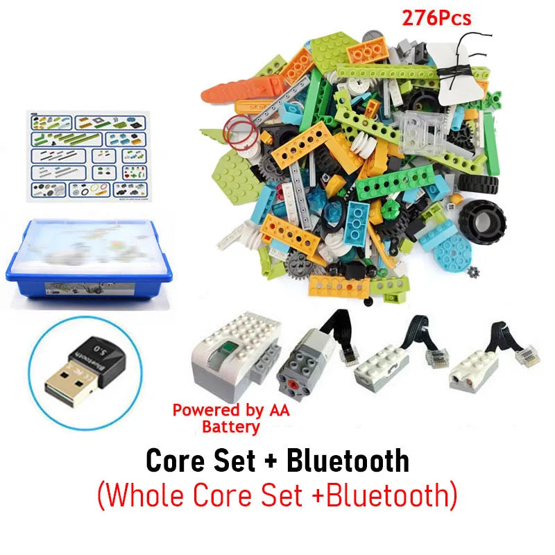 (Pack of 280) /Set EV3 STEM WeDo 2.0 Robotics Construction Set Building Blocks Compatible with 45300 Wedo 2.0 Educational DIY Toys