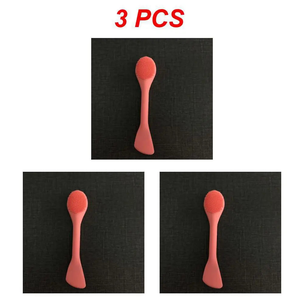 (Pack of 10) 1~ Soft Silicone Washing Brush Remover Face Exfoliating Pore Cleaner Brush Soft Nose Brush Pore Cleaner Skin Care Massager