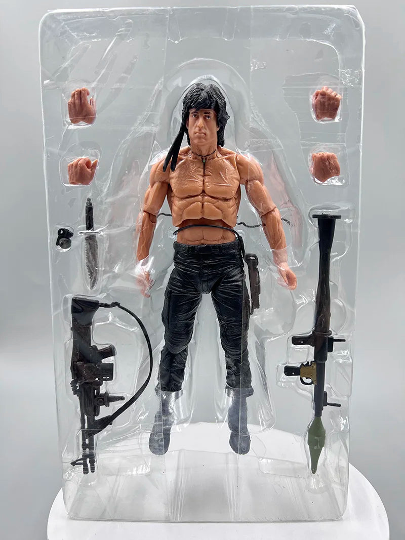 First Blood Ron Kim John J.R Rambo Action Figure Special Forces Soldier Avenger Sylvester Film Toys Joint Movable Doll