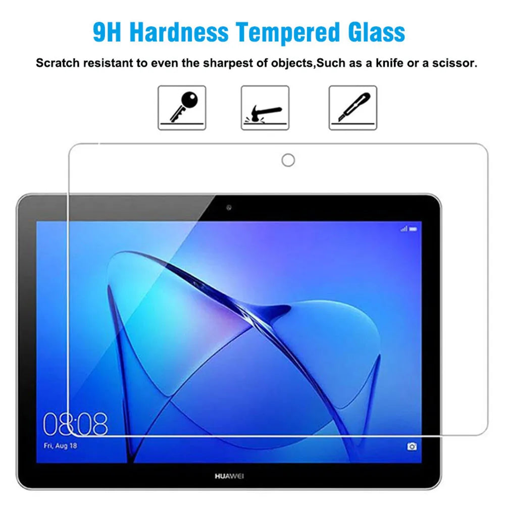 (Pack of 2) Tempered Glass Tablet Screen Protector for Huawei MediaPad 10.4 Pro 10.8 T3 T5 T8 T10 T10S M5 M6