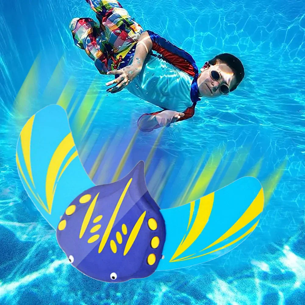 Stingray Underwater Glider Swimming Pool Diving Toys Adjustable Fins Self-propelled Fun Water Games for Little Ones Adult