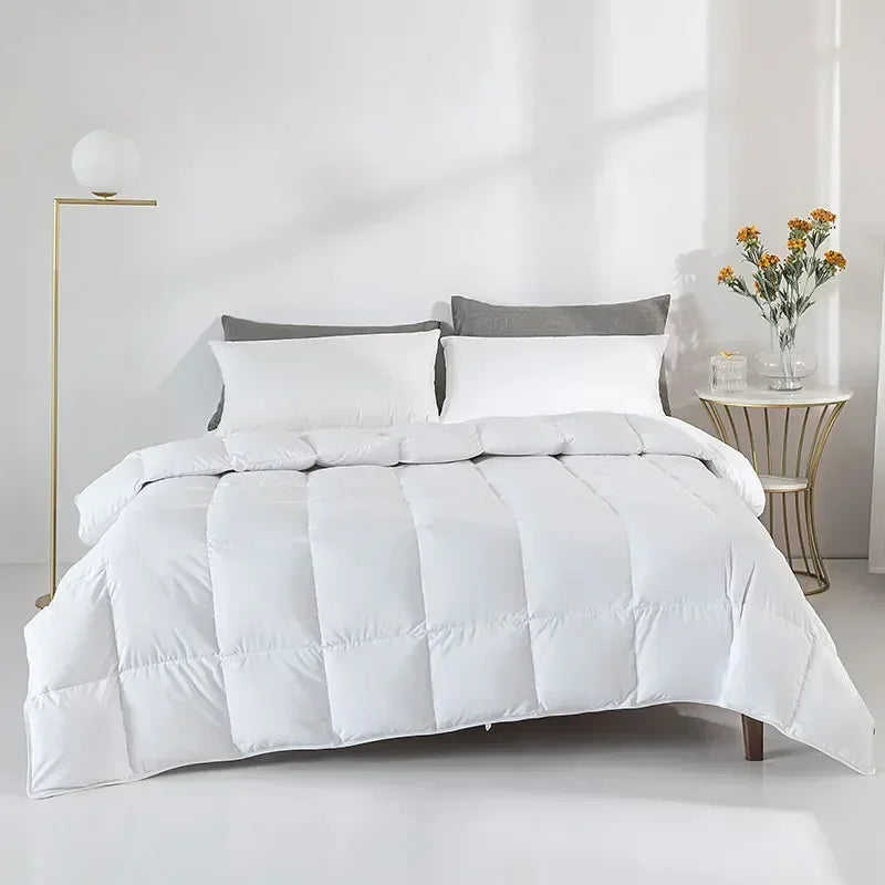 Peter Khanun White Goose Down Filler 3D Bread Duvet/Quilt/Comforter Winter Thick Luxury Blankets 100% Cotton Shell 015