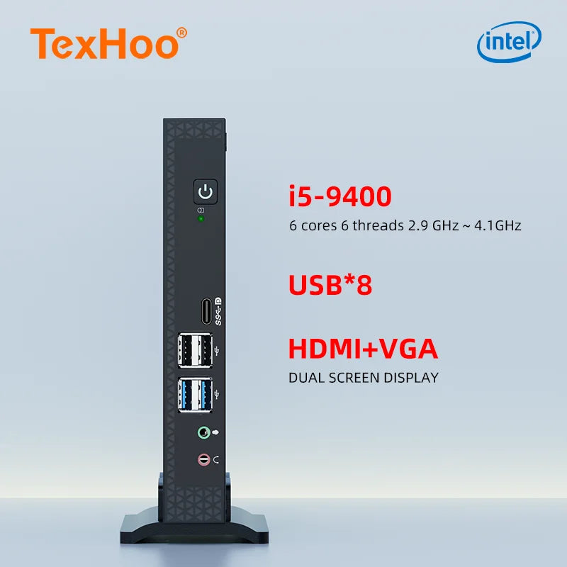 TexHoo Mini PC Computer Intel Core i7 i5 i3 Processador ITX Windows 10 Pro Thin Client Industry COM Bluetooth WIFI Brand New