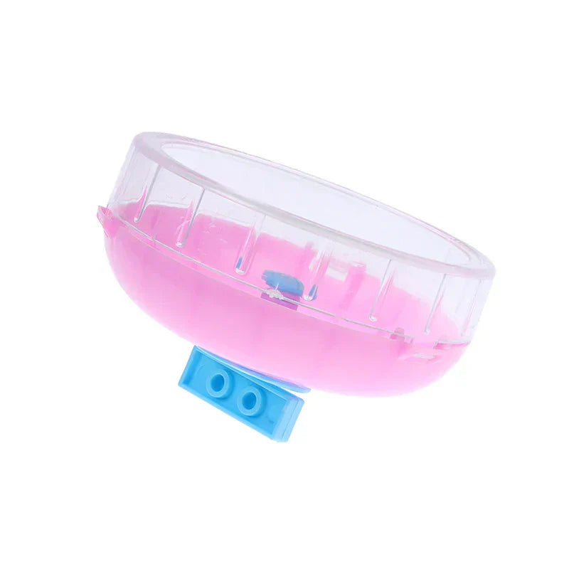 (Pack of 1) 11cm Hamster Wheel Small Animal Running Disc Toys Cute Plastic Jogging Exercise Wheel Pet Cage Accessories
