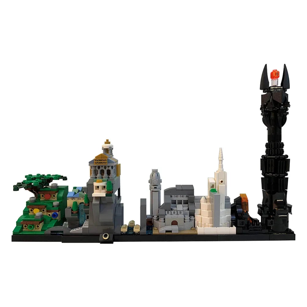BuildMOC City Skyline Saint Petersburg Rome Washington Rotterdam Architecture Street View House Building Blocks Kids Toys Gift