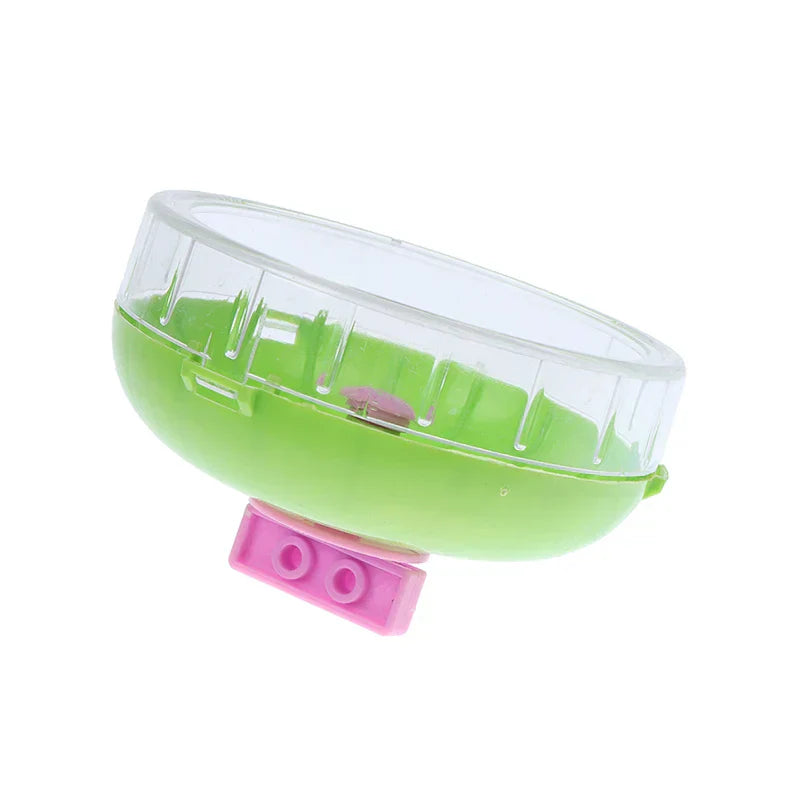(Pack of 1) 11cm Hamster Wheel Small Animal Running Disc Toys Cute Plastic Jogging Exercise Wheel Pet Cage Accessories