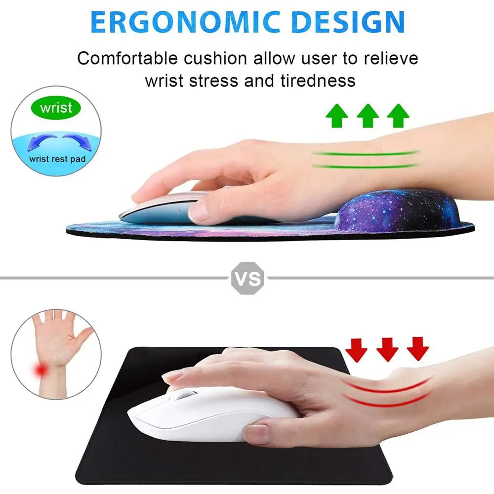 Silicone Wrist Rest Mouse Pad Ergonomic Hand Support Non Slip Gaming Mice Mat Home Office Table Mousepad For Laptop Computer