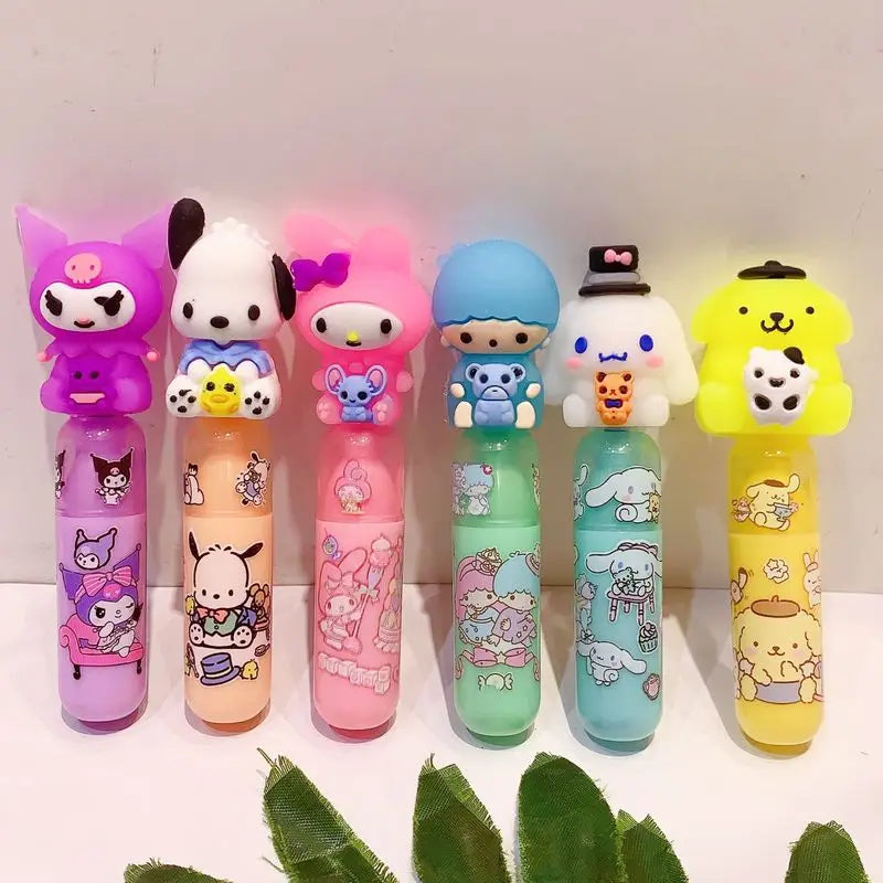 (Pack of 36) Sanrio 18/ Multi-color Marker Cute Cartoon Mini Fluorescent Pen Creative Students Draw Key Paint Marker Pen Stationery Gift