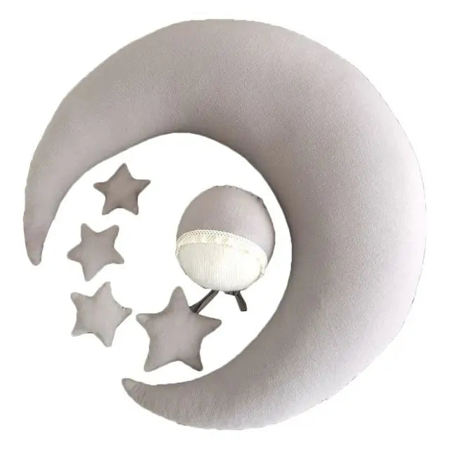 (Pack of 6) ❤️Newborn Photography Props Accessories Posing Crescent Pillow+Stars+Hat /Set Studio Baby Photo Decoration Moon Fotografia