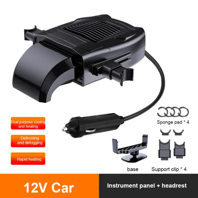12V Car Heater Car Seat Cooling Fan Car Electrical Appliances Windshield Defogging Demister Defroster Portable Electric Dryer