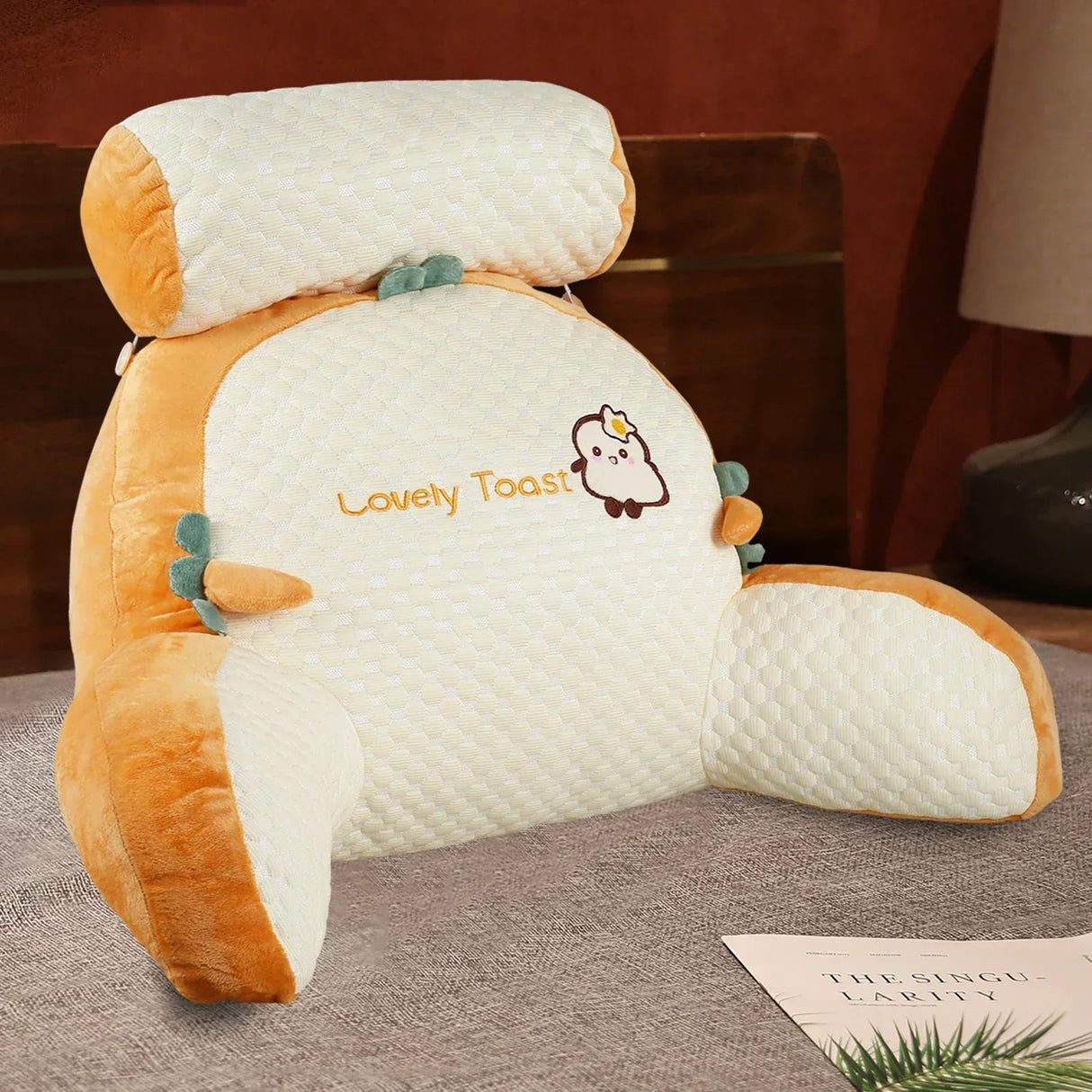 All Season Reading Pillow Comfortable Soft Detachable Lumbar Support Cushions Office Sofa for Chair Bed Backrest with Headrest
